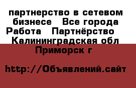 партнерство в сетевом бизнесе - Все города Работа » Партнёрство   . Калининградская обл.,Приморск г.